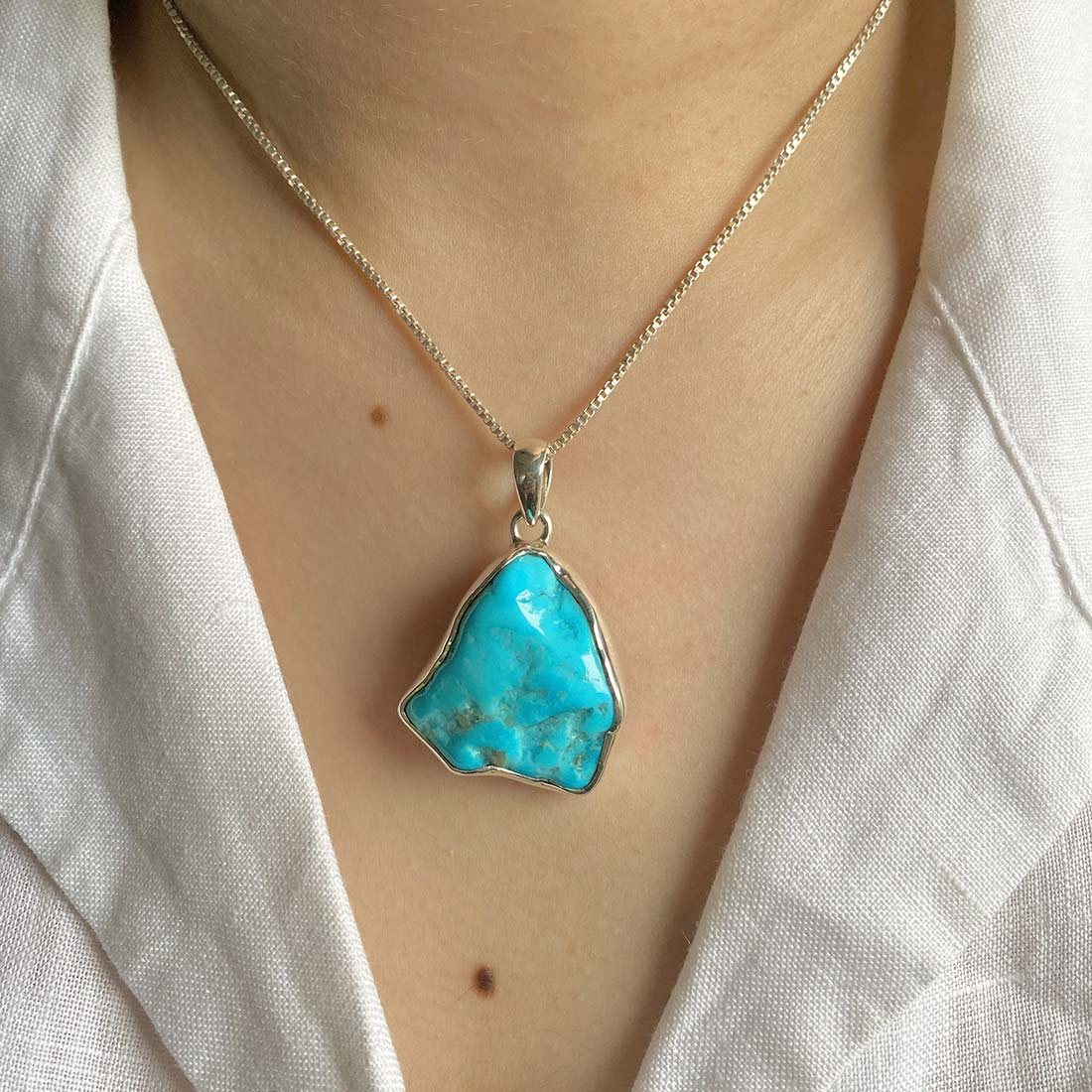 Turquoise (Rough) Pendant-(TRQ-P-64.)