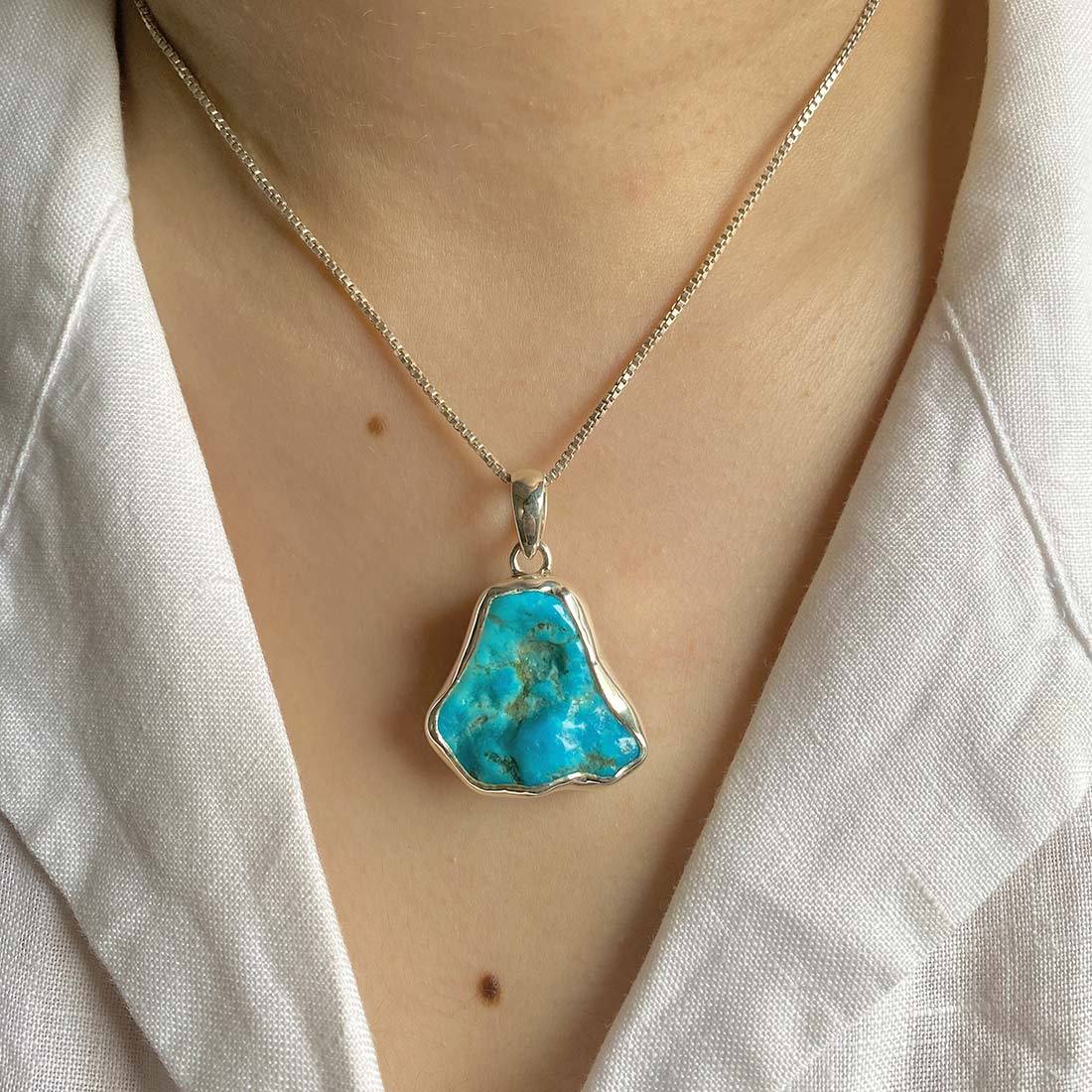 Turquoise (Rough) Pendant-(TRQ-P-67.)