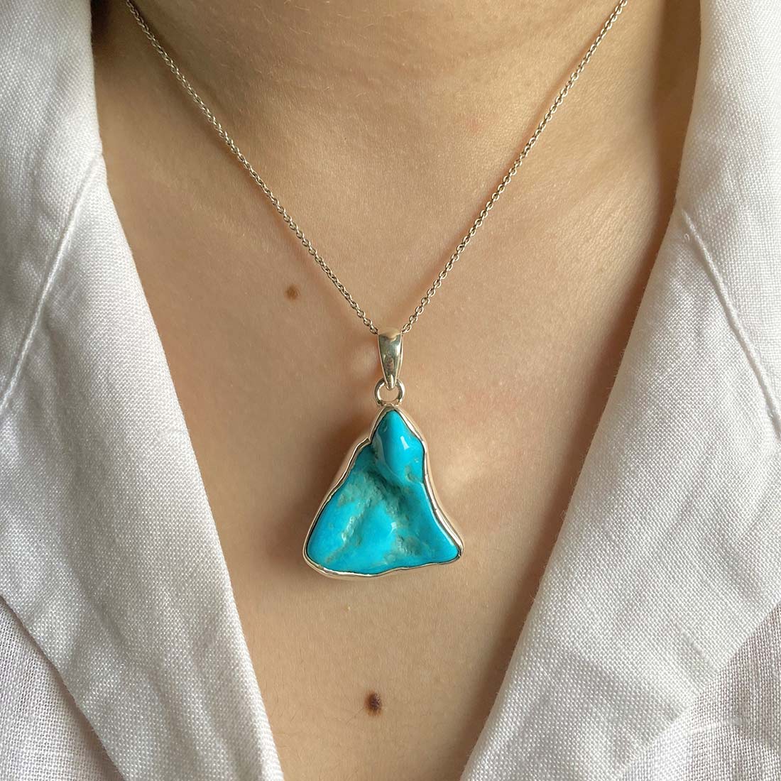 Turquoise (Rough) Pendant-(TRQ-P-69.)