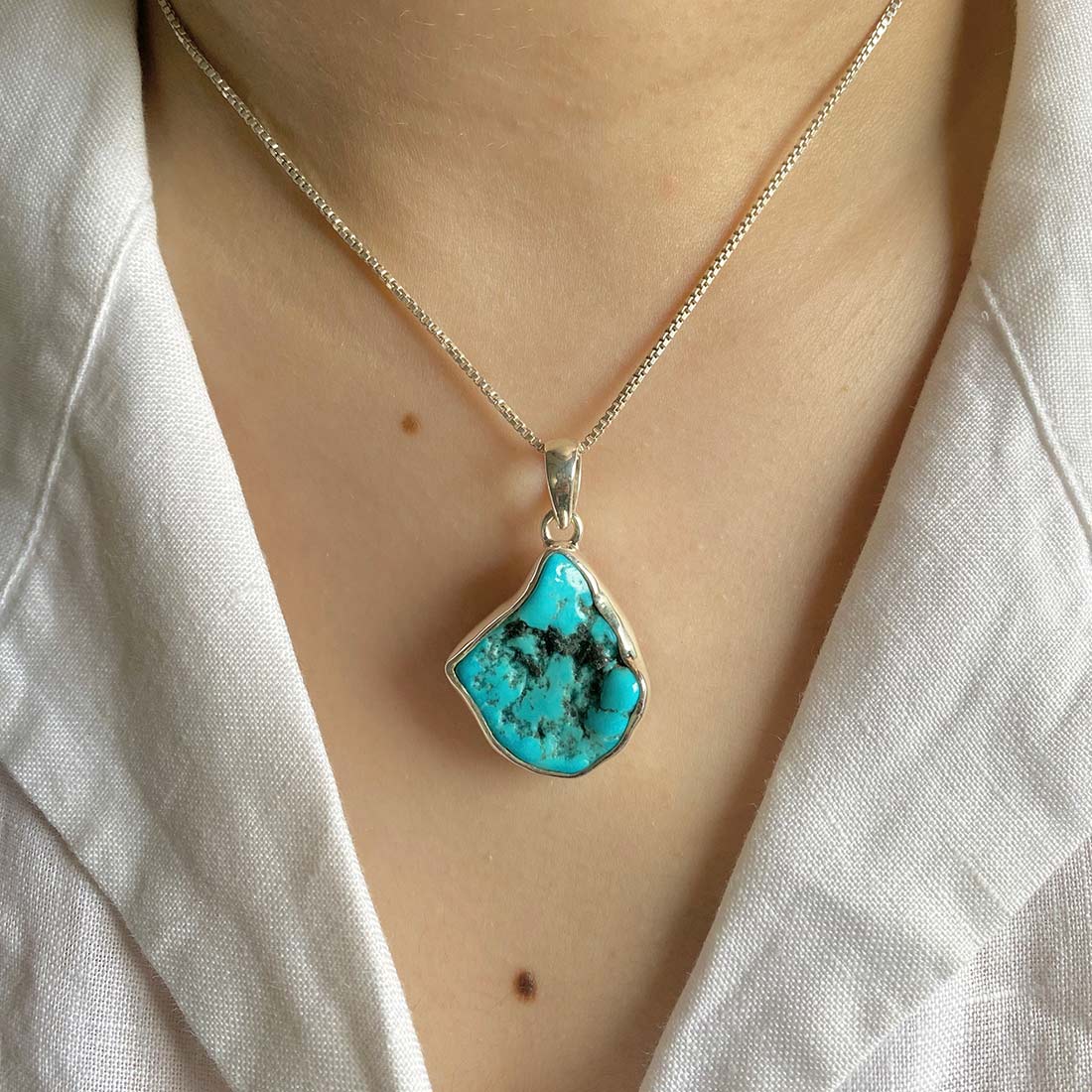 Turquoise (Rough) Pendant-(TRQ-P-75.)