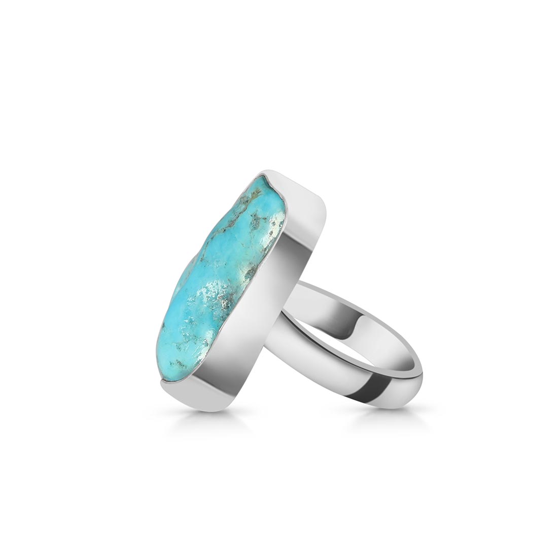 Turquoise (Rough) Adjustable Ring-(TRQ-R-116)