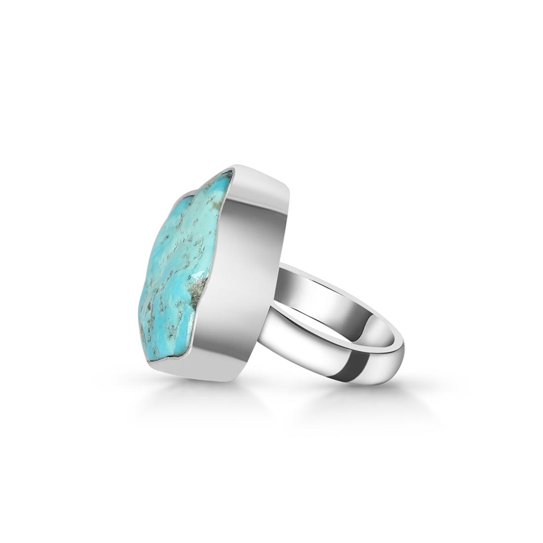 Turquoise (Rough) Adjustable Ring-(TRQ-R-135)