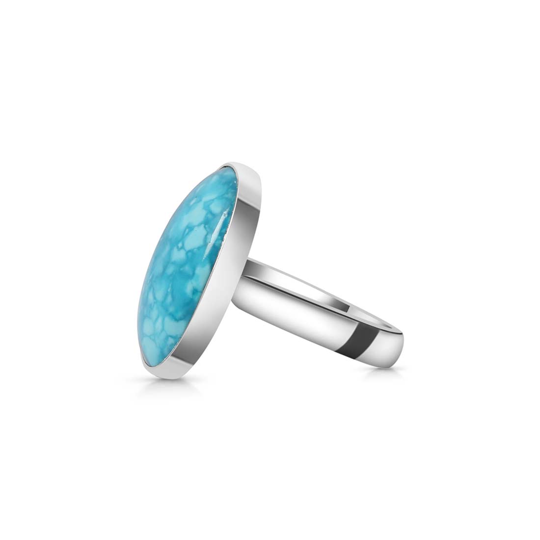 Turquoise Adjustable Ring-(TRQ-R-145.)