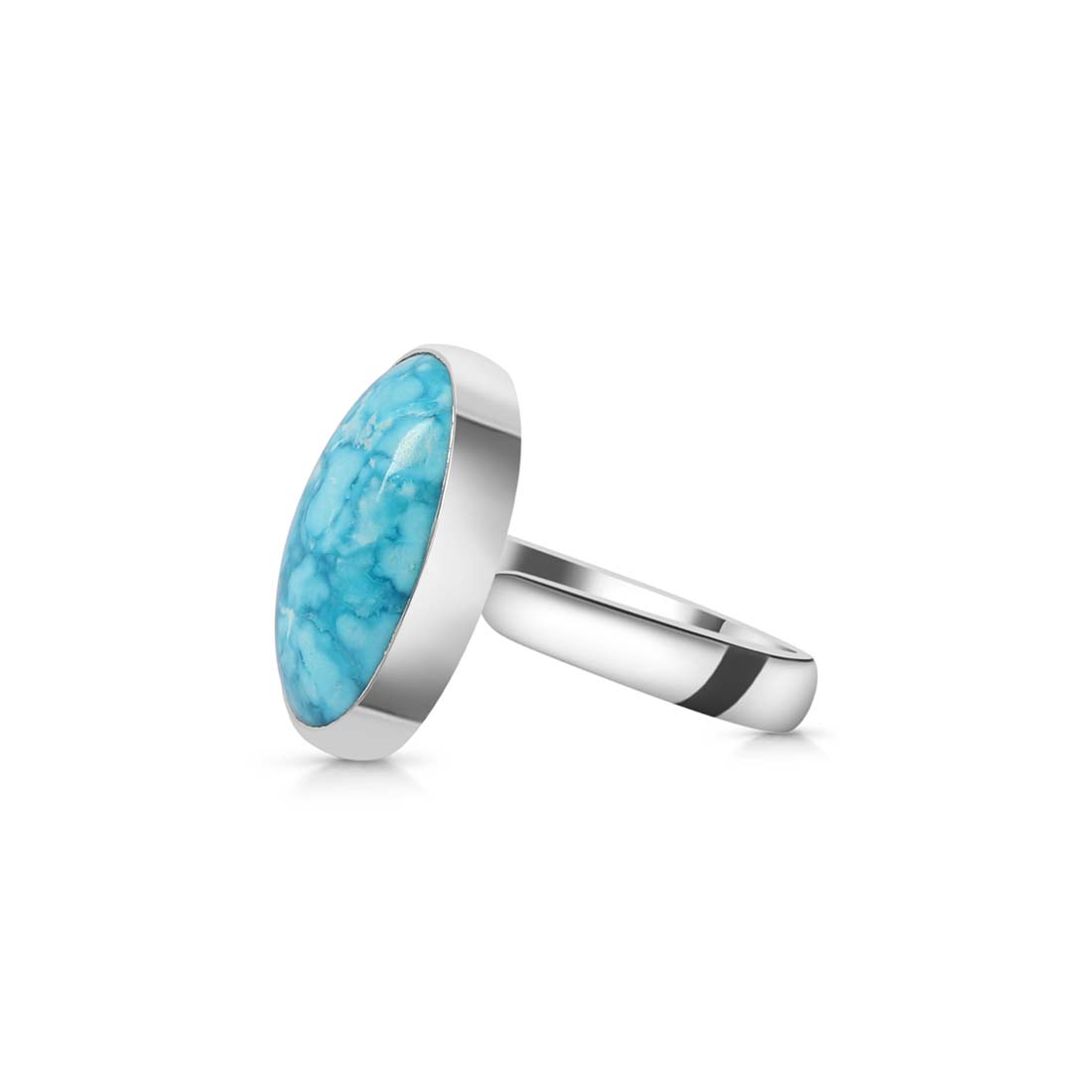 Turquoise Adjustable Ring-(TRQ-R-146.)