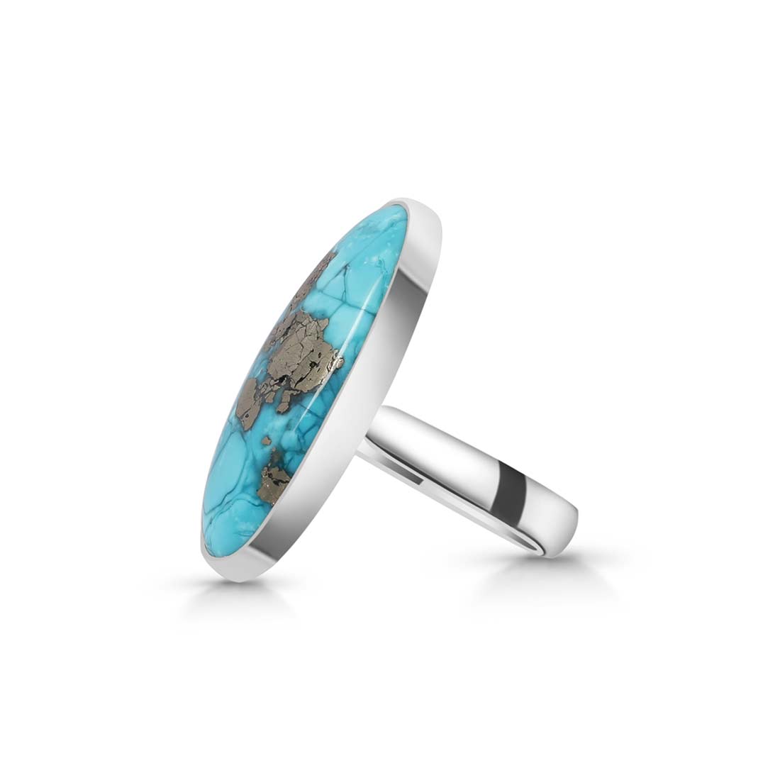 Turquoise Adjustable Ring-(TRQ-R-173.)