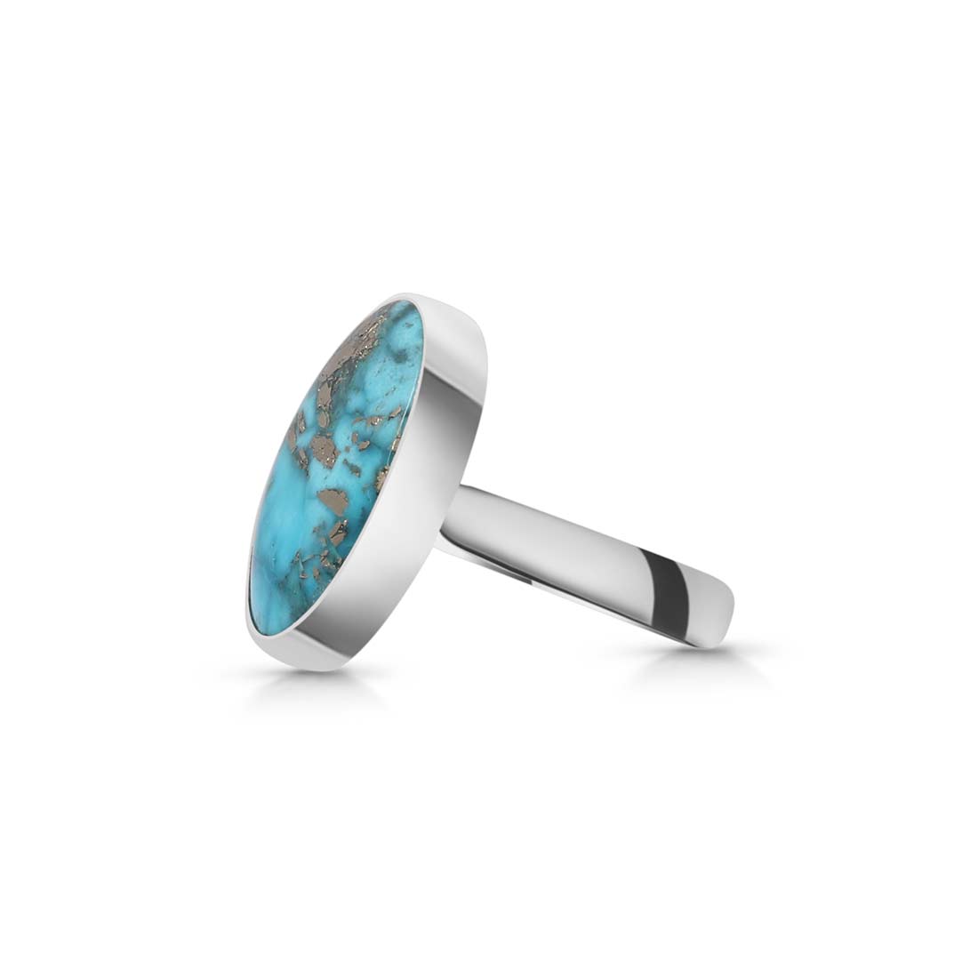 Turquoise Adjustable Ring-(TRQ-R-206.)