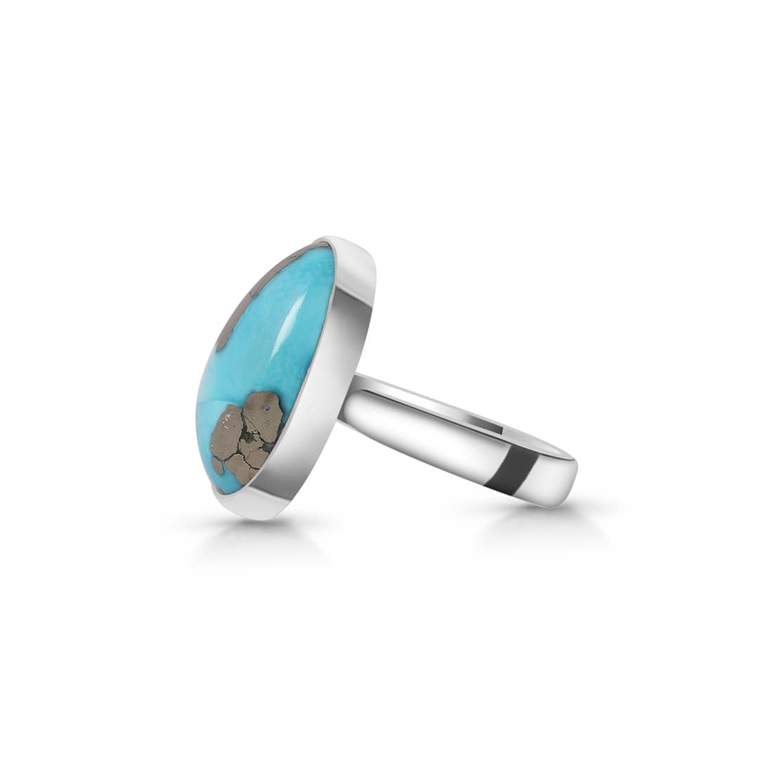 Turquoise Adjustable Ring-(TRQ-R-209.)