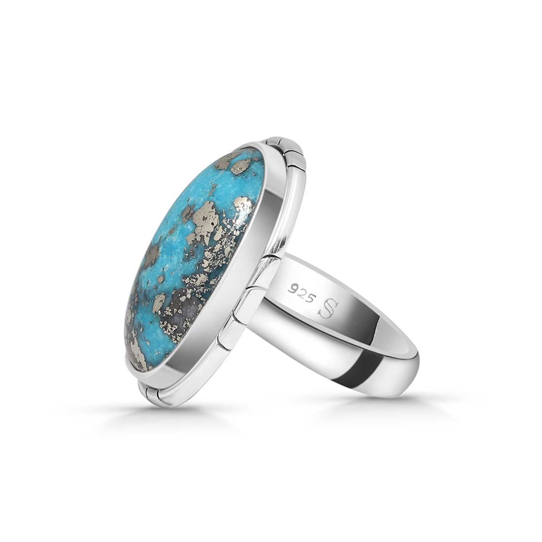 Turquoise Adjustable Ring-(TRQ-R-238.)