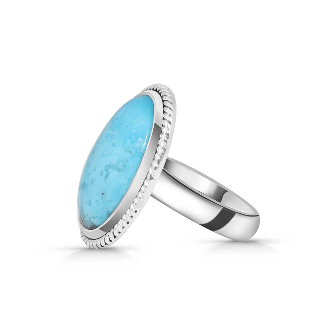 Turquoise Adjustable Ring-(TRQ-R-246.)