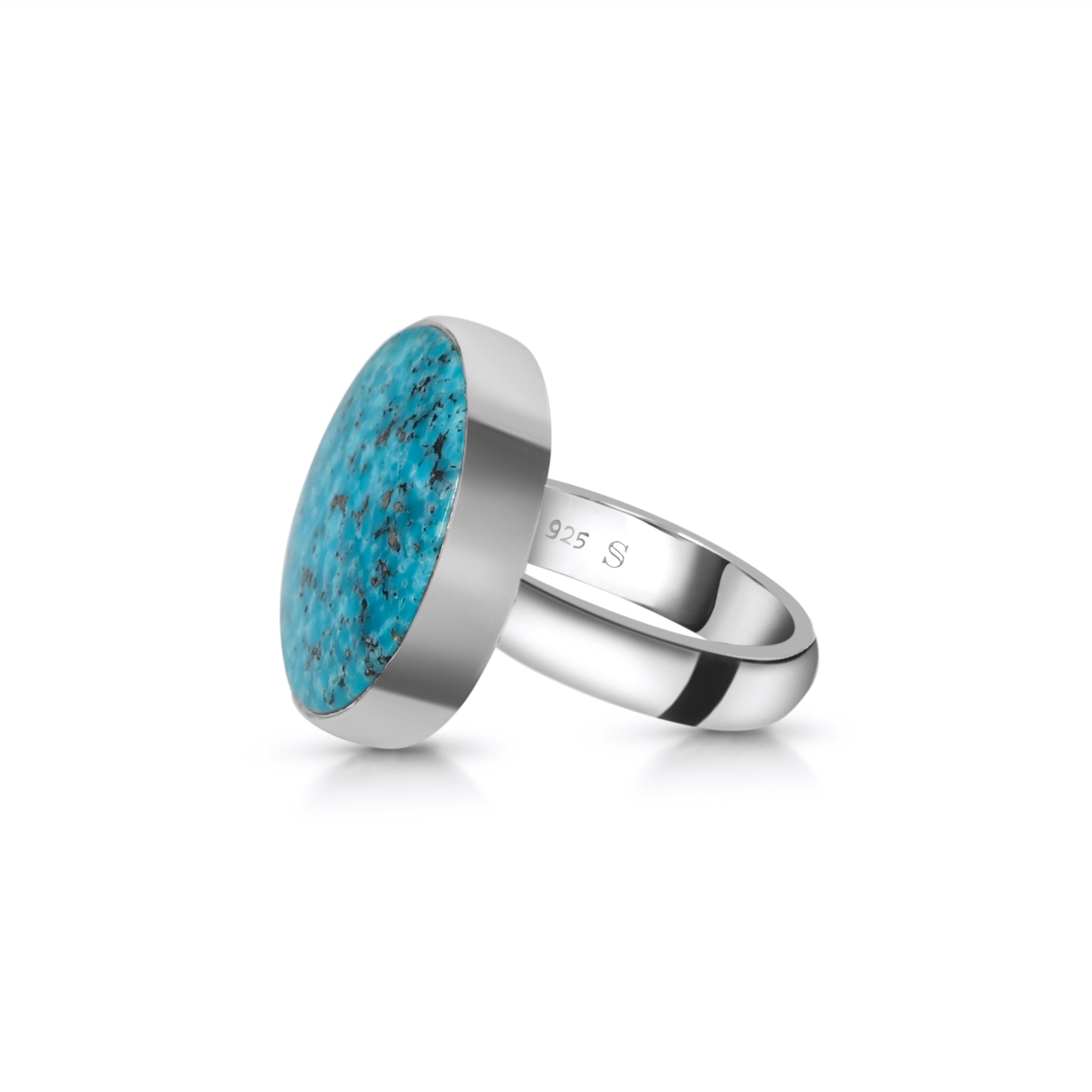 Turquoise Adjustable Ring-(TRQ-R-52.)