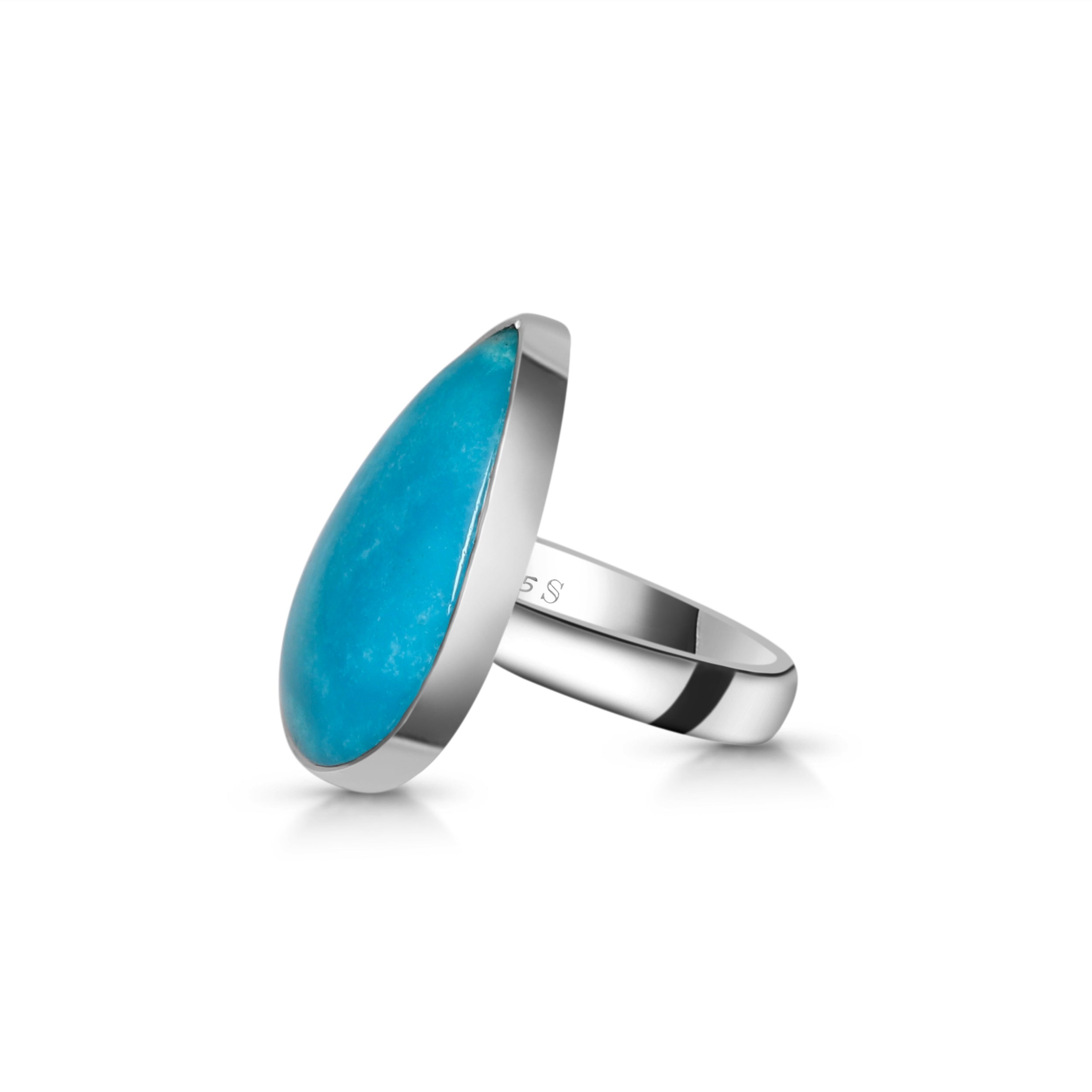 Turquoise Adjustable Ring-(TRQ-R-62.)