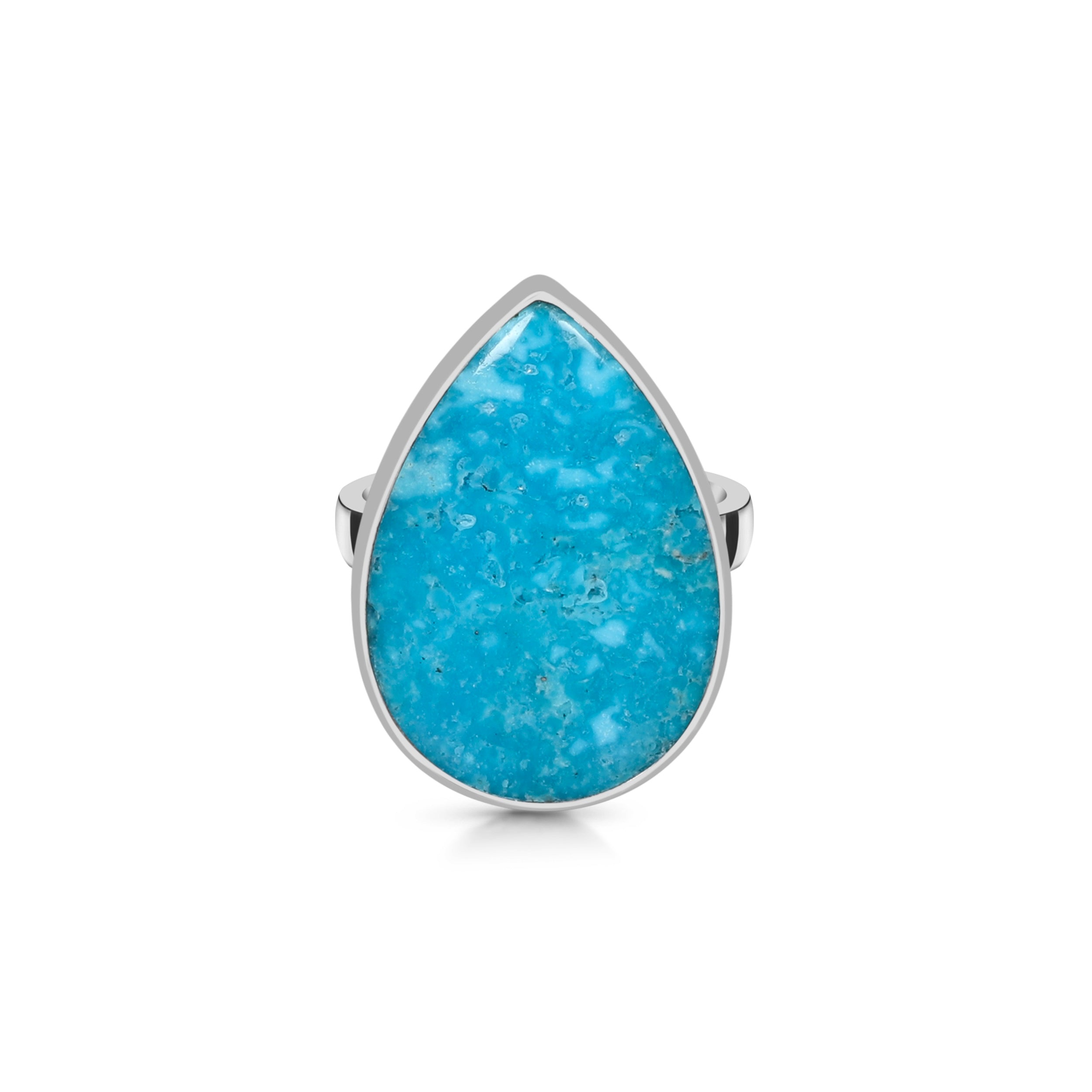 Turquoise Adjustable Ring-(TRQ-R-68.)