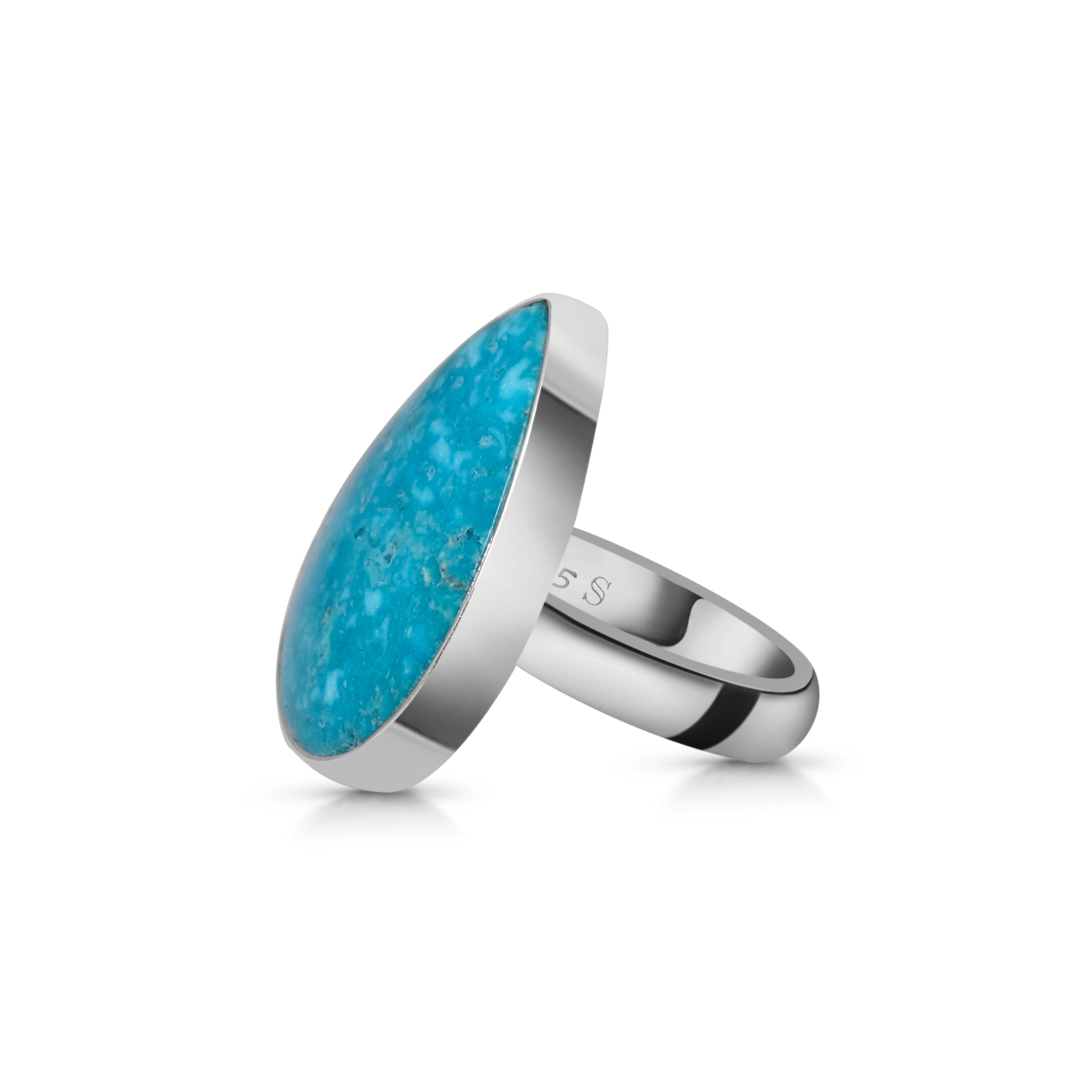 Turquoise Adjustable Ring-(TRQ-R-68.)