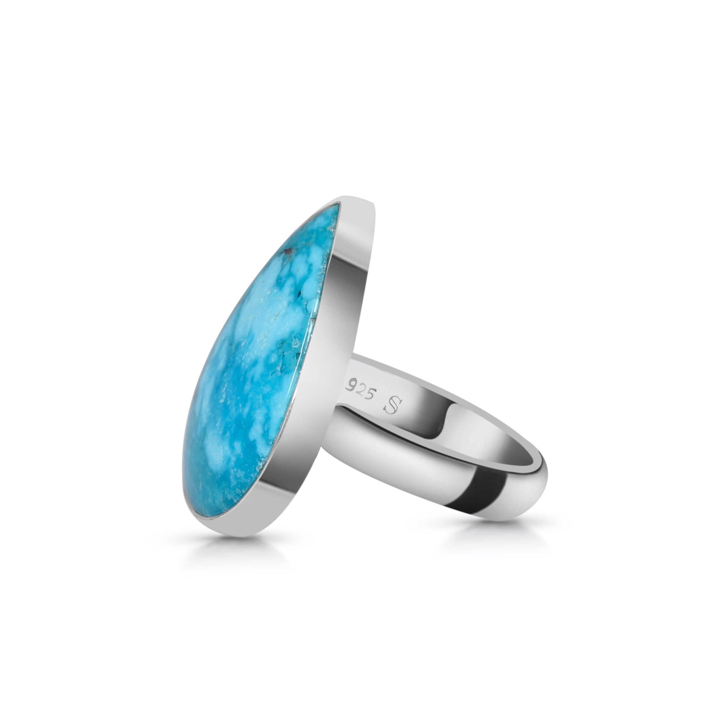 Turquoise Adjustable Ring-(TRQ-R-70.)