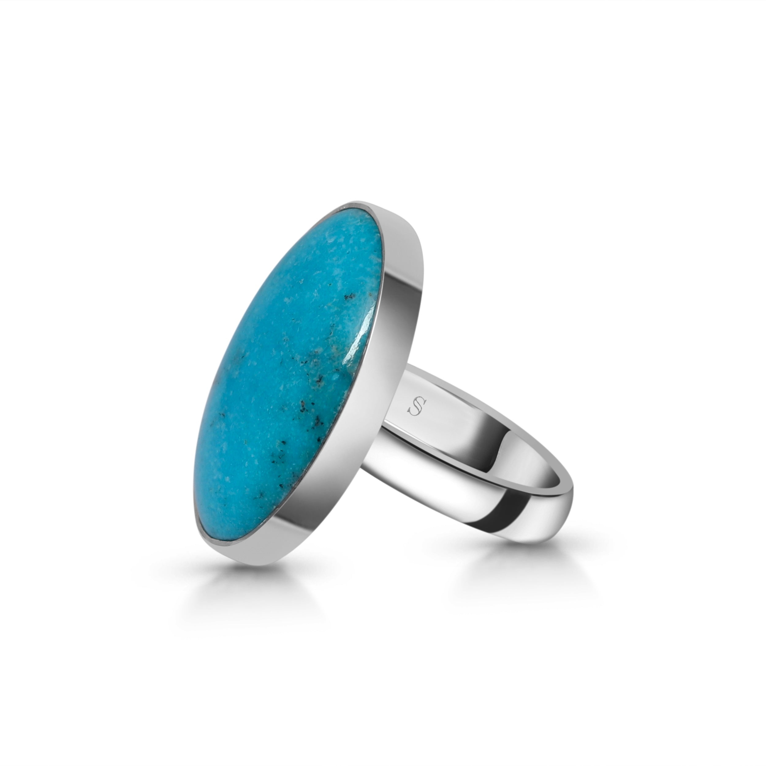 Turquoise Adjustable Ring-(TRQ-R-73.)