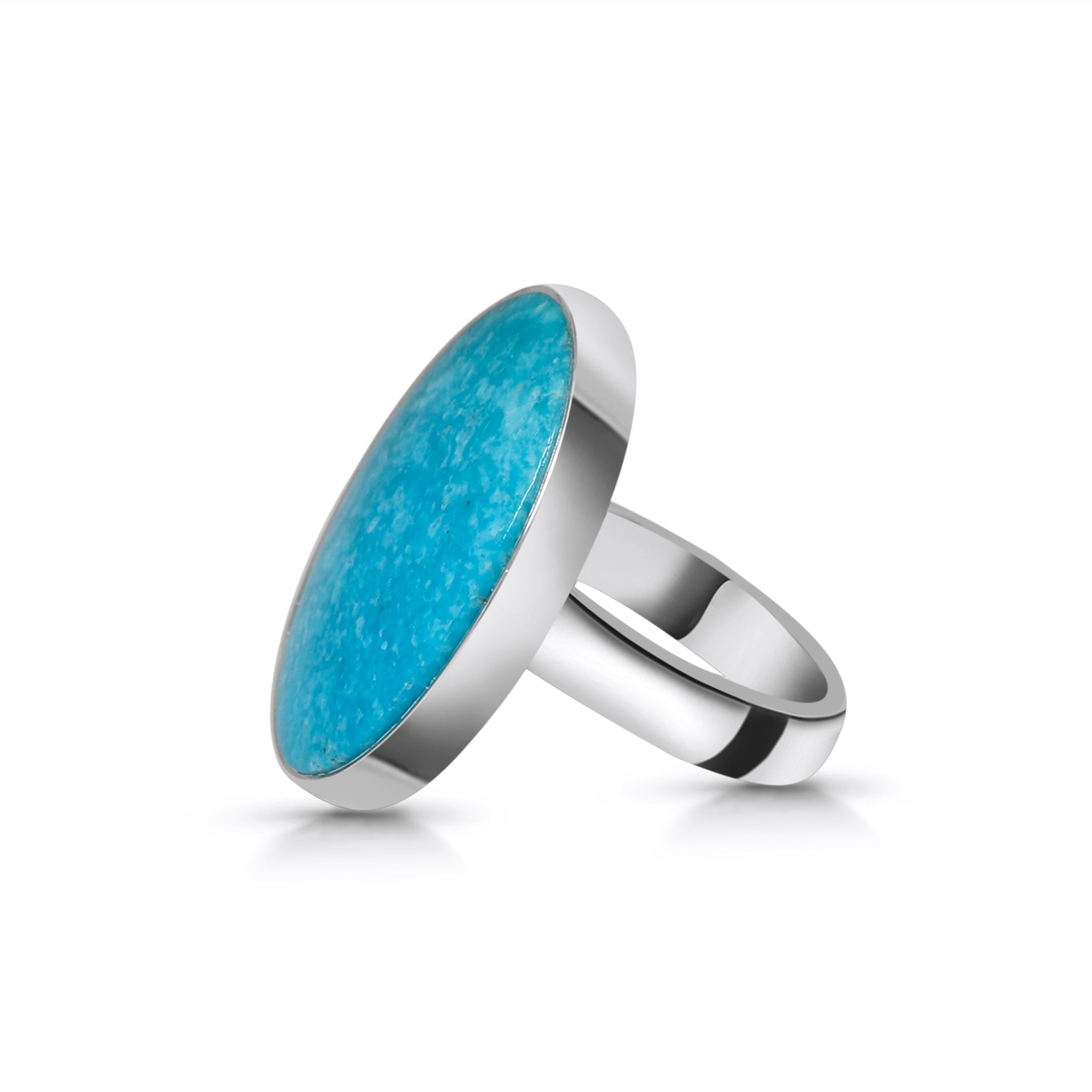 Turquoise Adjustable Ring-(TRQ-R-75.)