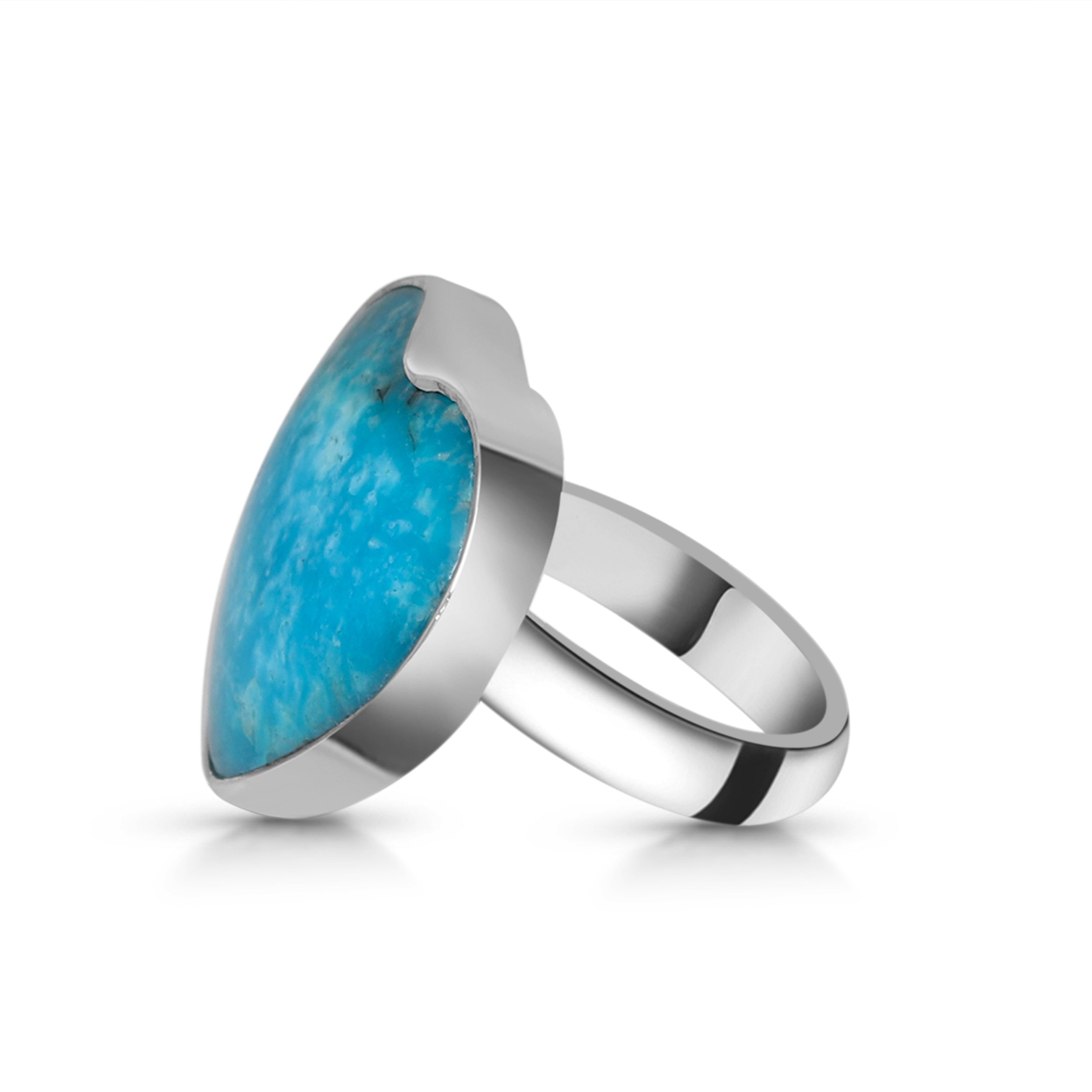 Turquoise Adjustable Ring-(TRQ-R-77.)