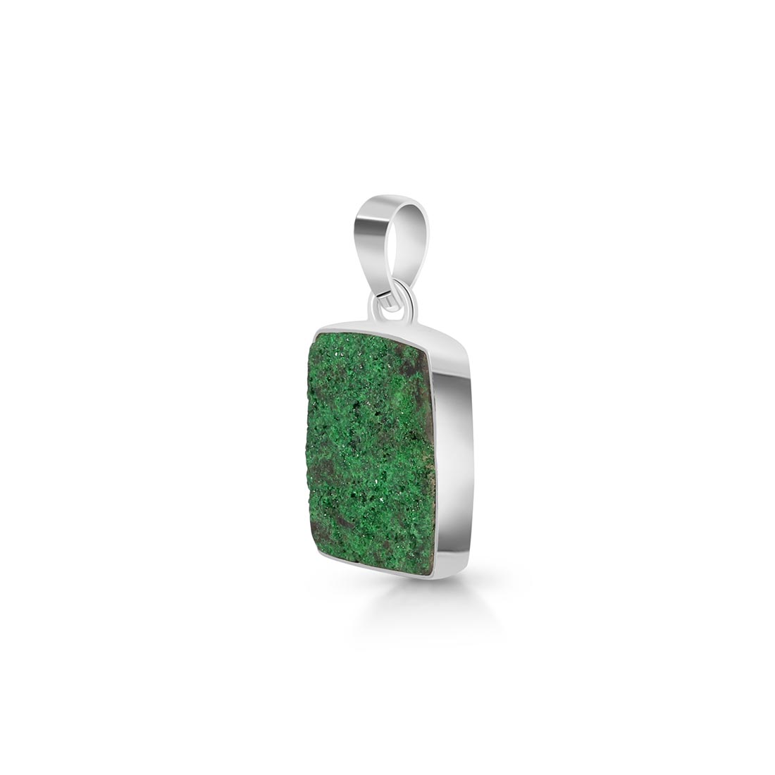 Uvarovite Druzy Pendant-(UVR-P-10.)