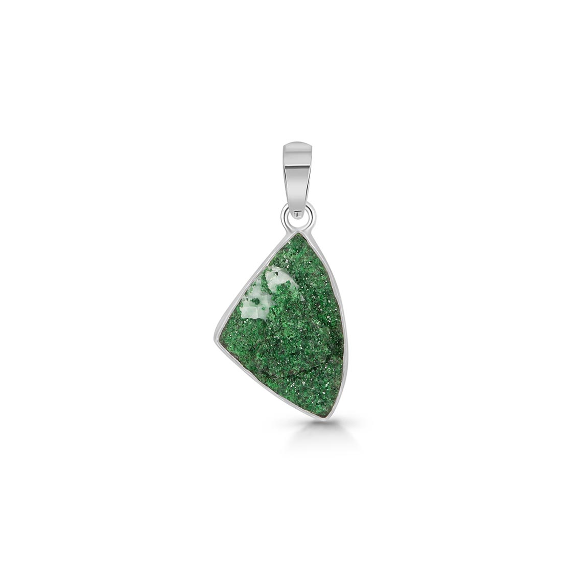 Uvarovite Druzy Pendant-(UVR-P-11.)