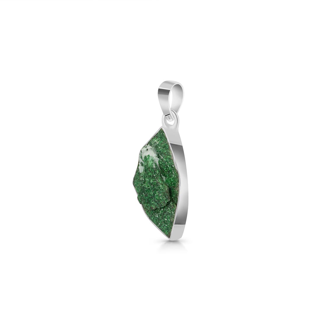 Uvarovite Druzy Pendant-(UVR-P-11.)