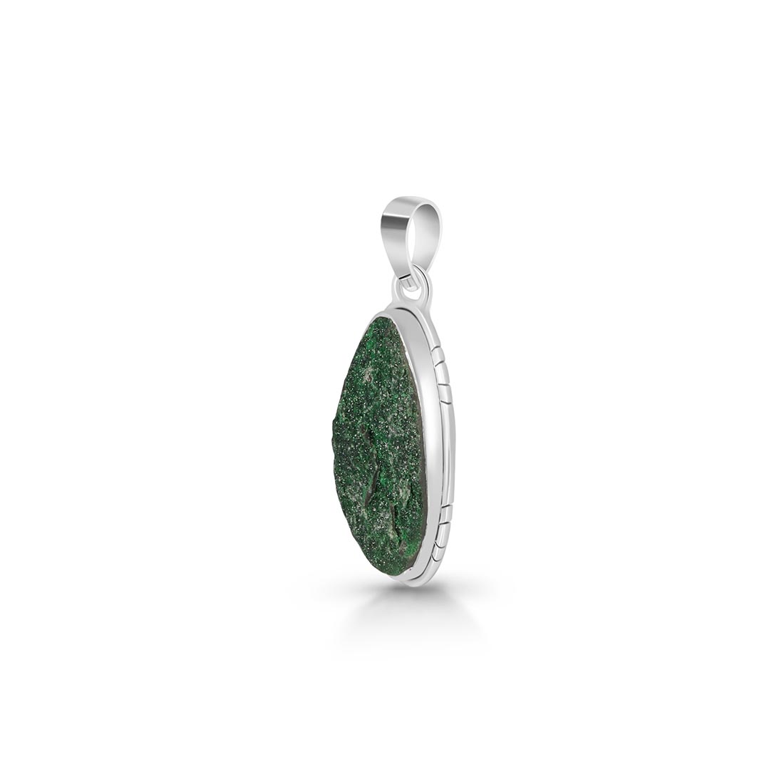 Uvarovite Druzy Pendant-(UVR-P-12.)