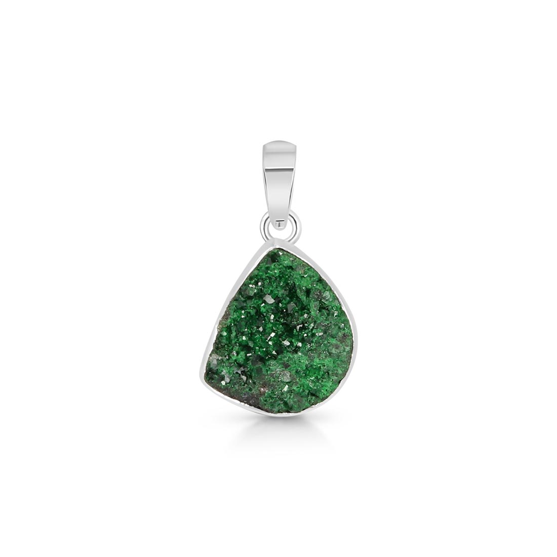 Uvarovite Druzy Pendant-(UVR-P-15.)