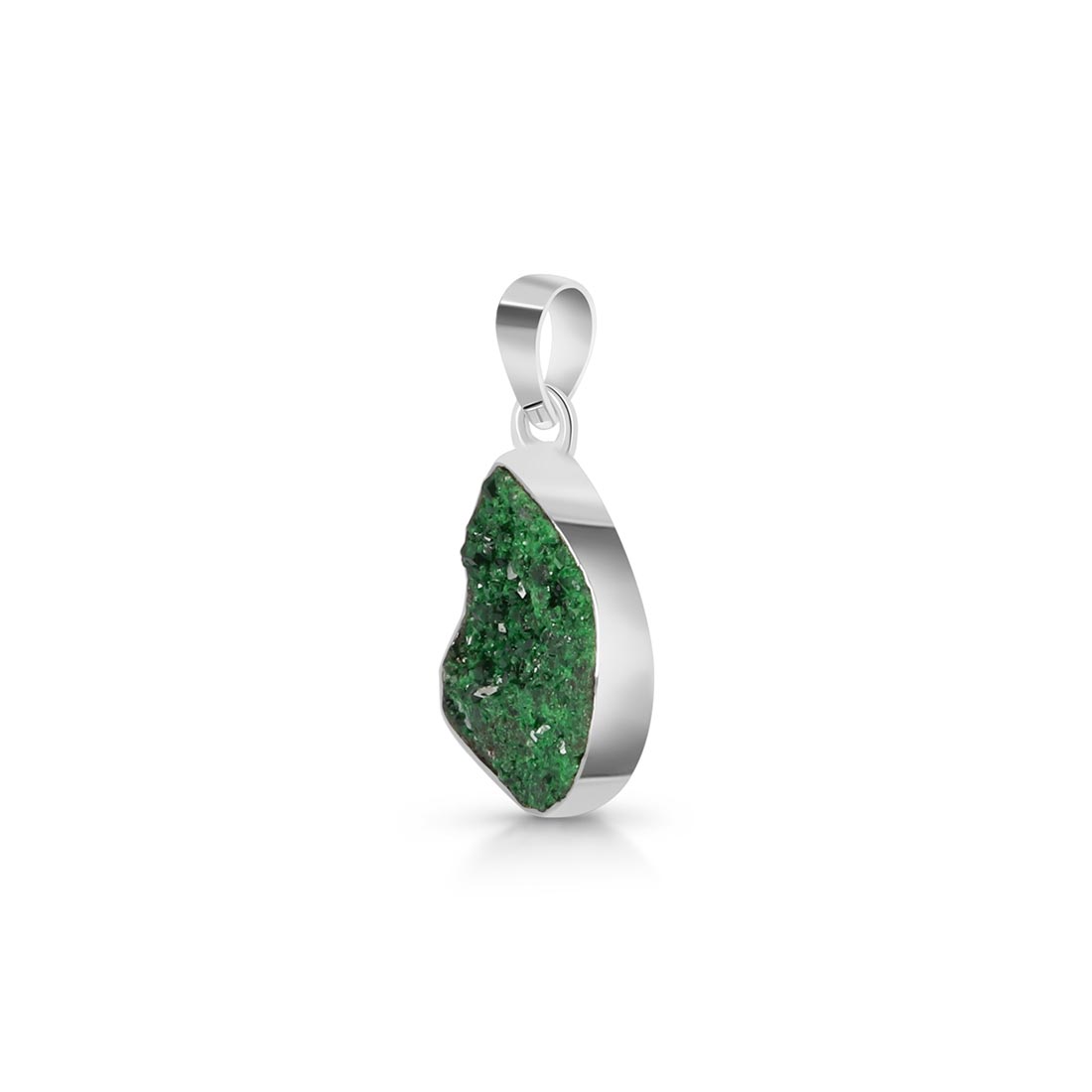 Uvarovite Druzy Pendant-(UVR-P-15.)