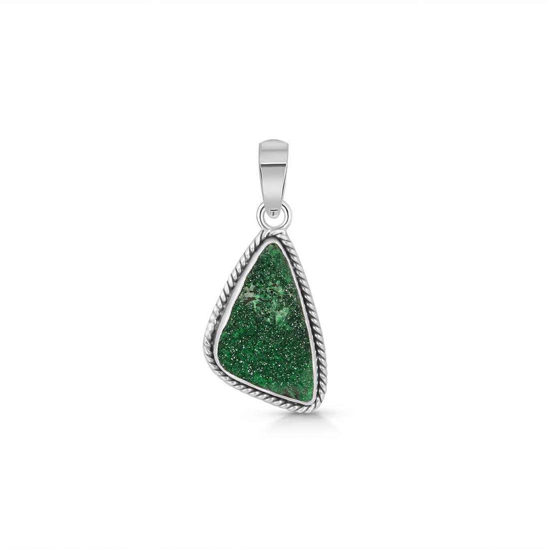 Uvarovite Druzy Pendant-(UVR-P-17.)