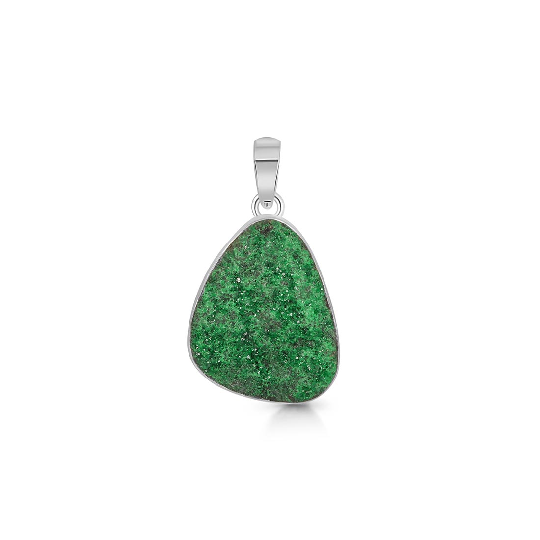 Uvarovite Druzy Pendant-(UVR-P-2.)