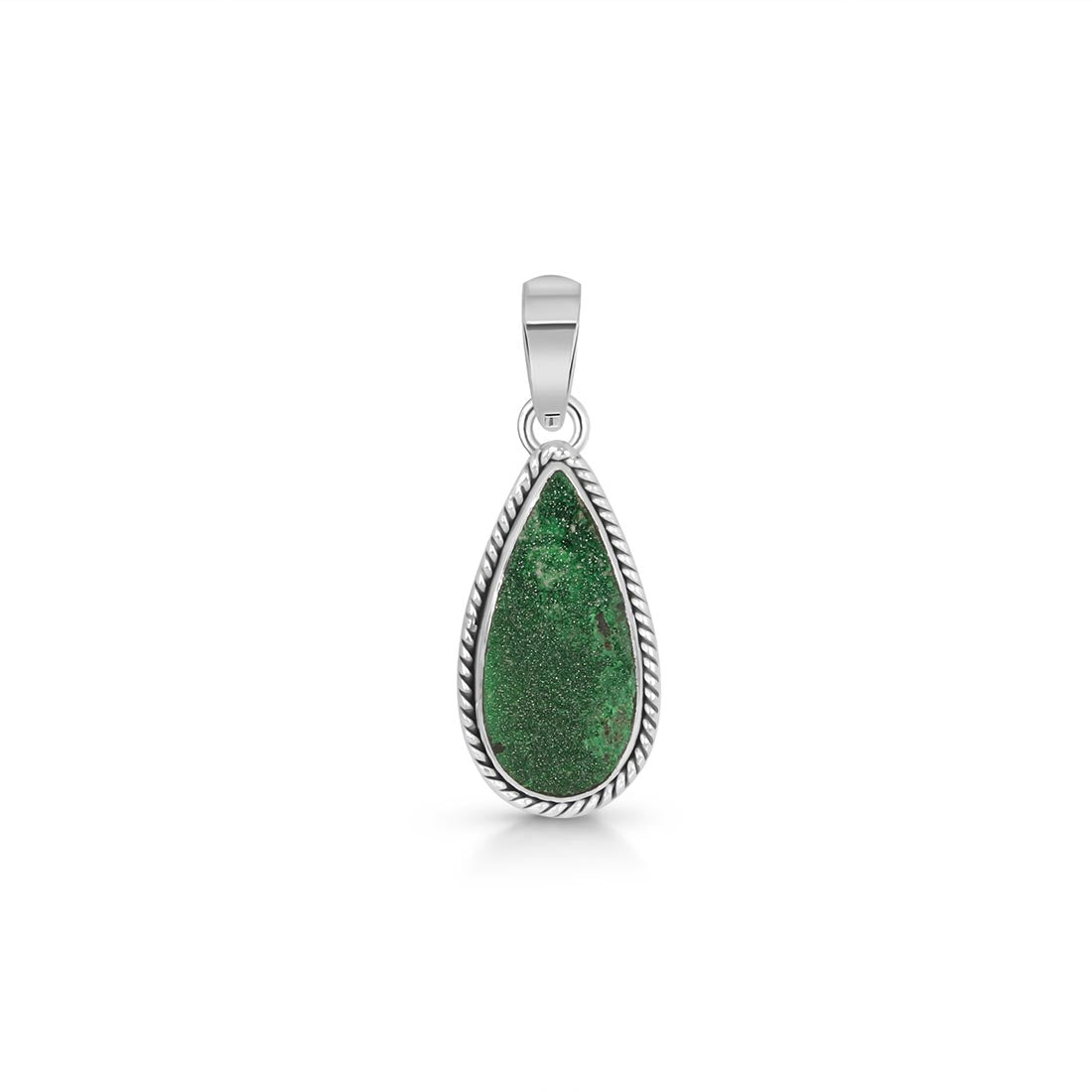 Uvarovite Druzy Pendant-(UVR-P-20.)