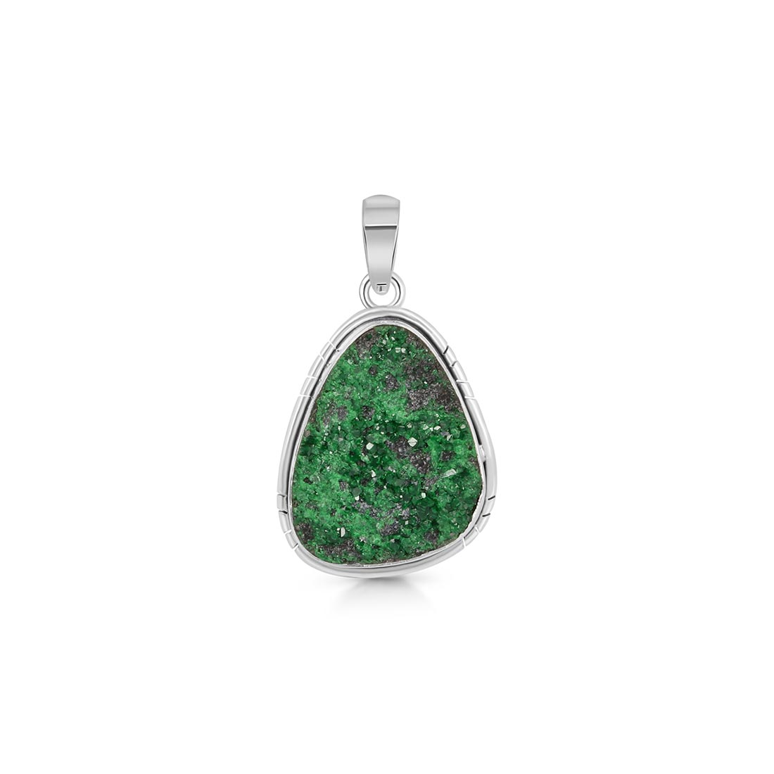 Uvarovite Druzy Pendant-(UVR-P-22.)