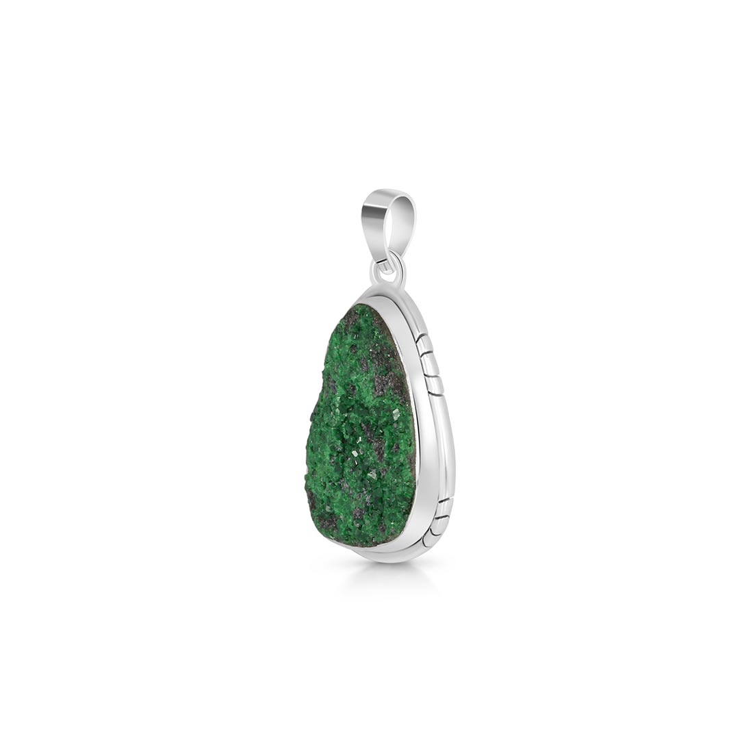 Uvarovite Druzy Pendant-(UVR-P-22.)