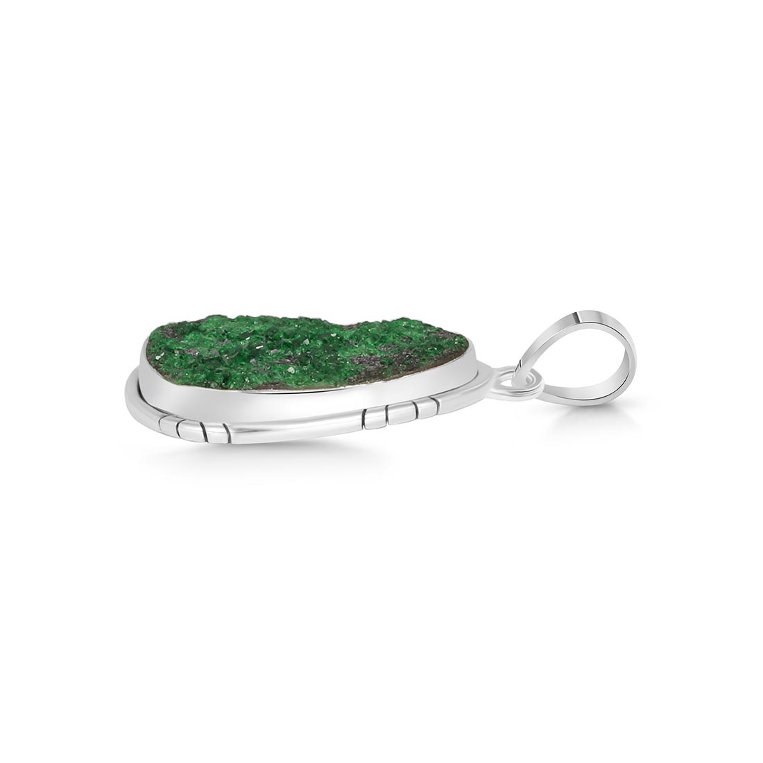 Uvarovite Druzy Pendant-(UVR-P-22.)