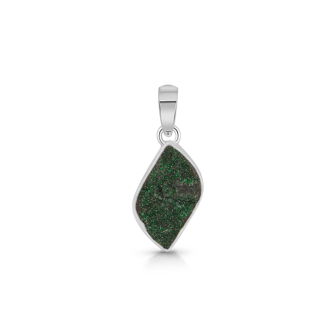 Uvarovite Druzy Pendant-(UVR-P-25.)