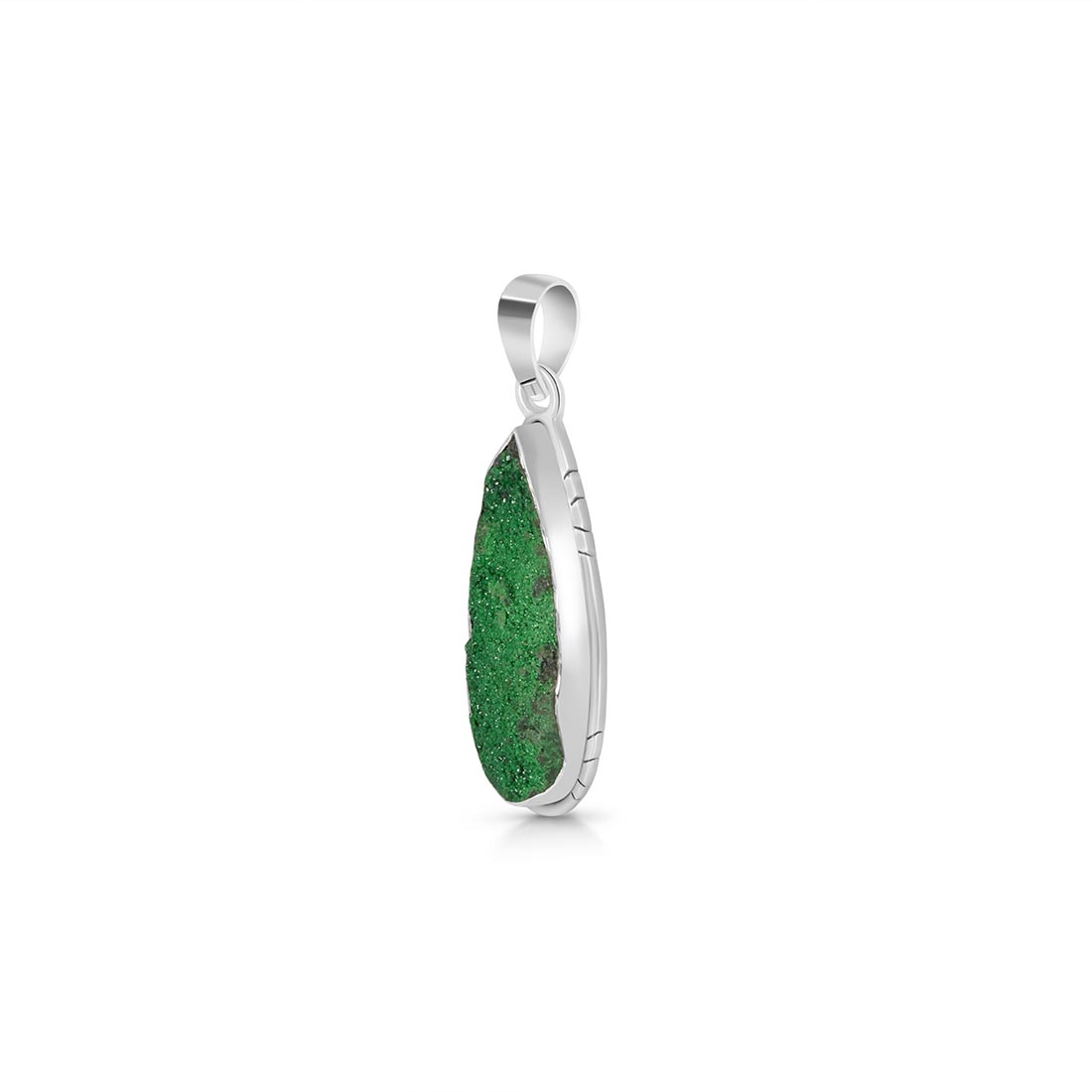 Uvarovite Druzy Pendant-(UVR-P-26.)