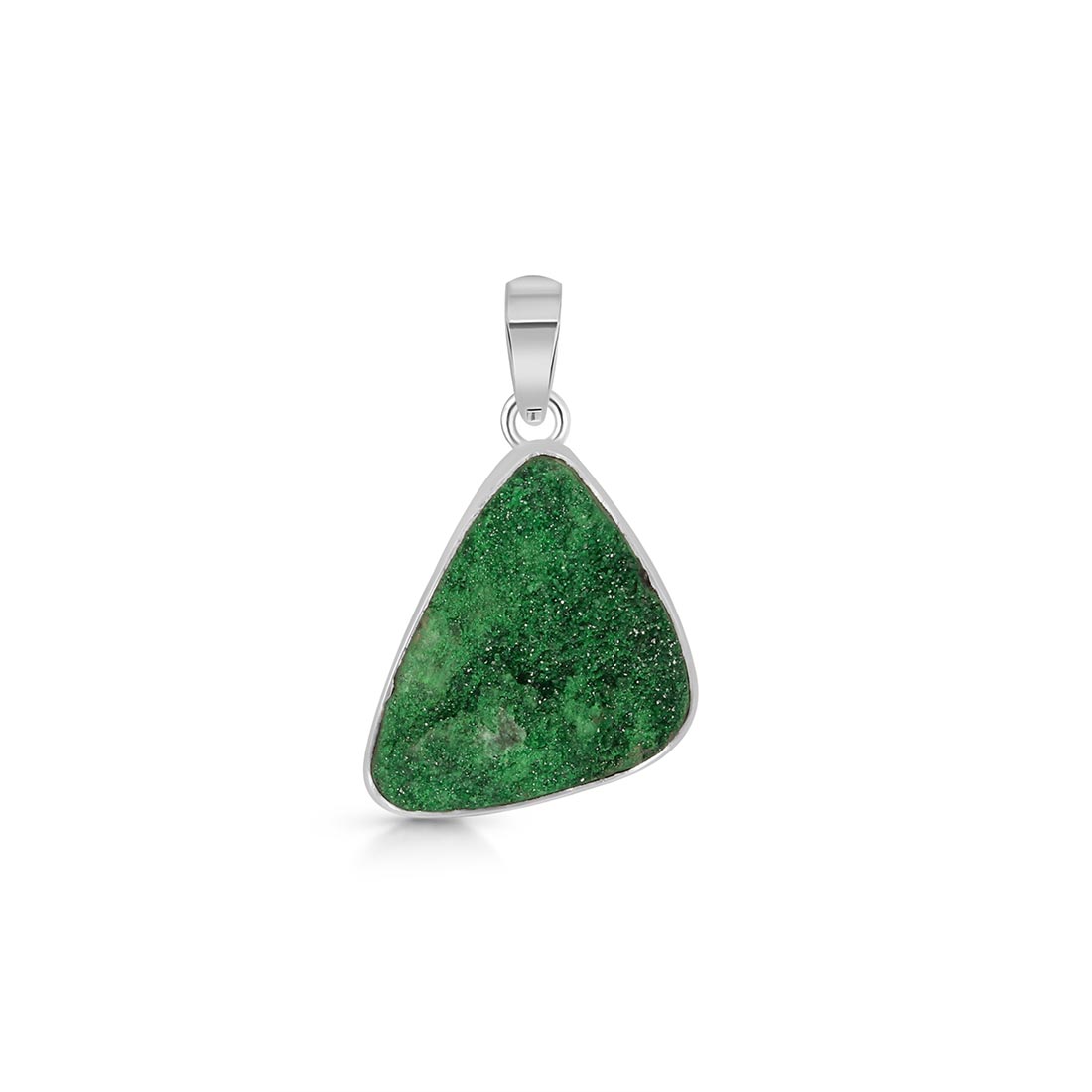 Uvarovite Druzy Pendant-(UVR-P-29.)