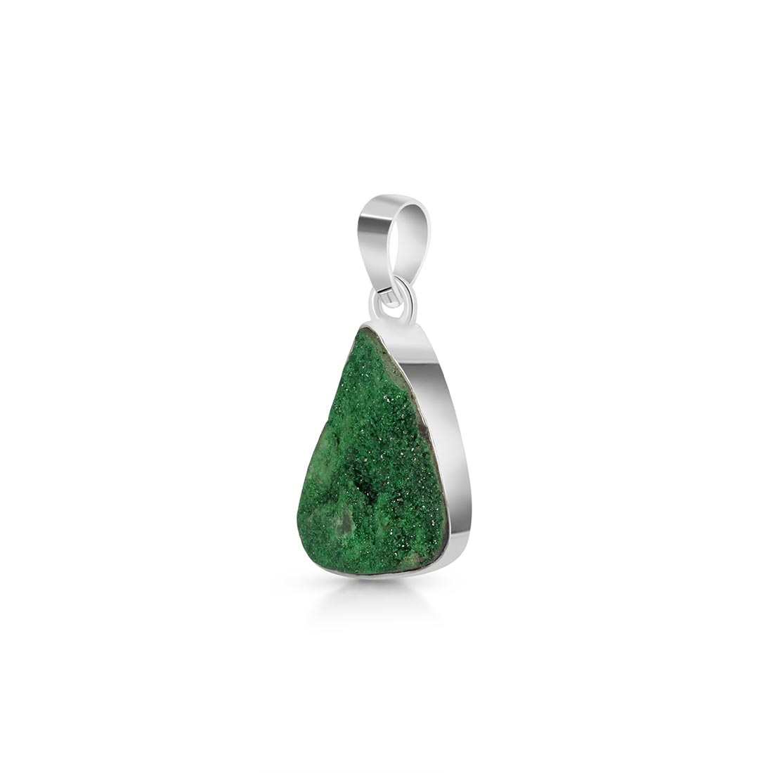 Uvarovite Druzy Pendant-(UVR-P-29.)