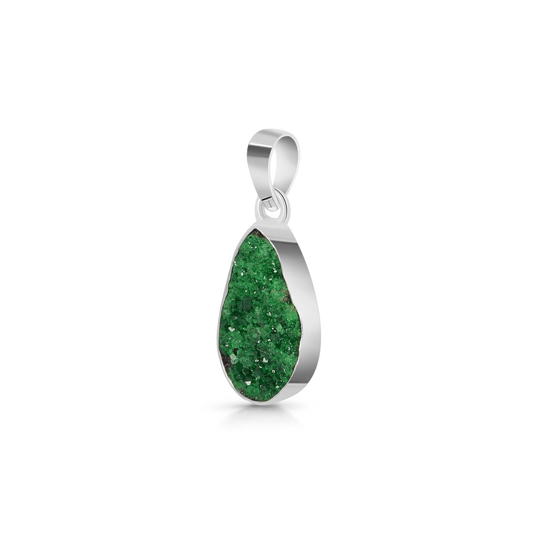 Uvarovite Druzy Pendant-(UVR-P-31.)