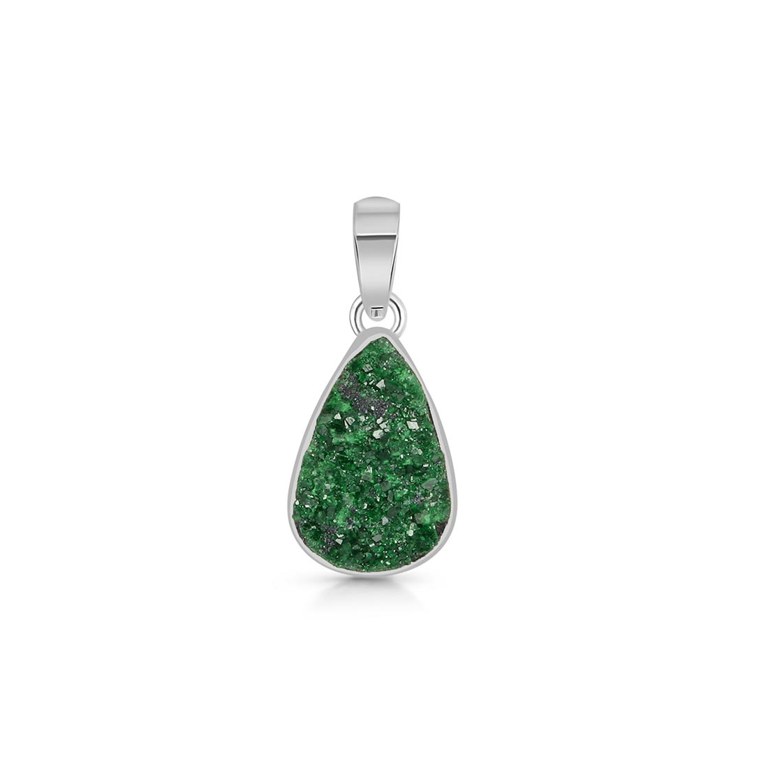 Uvarovite Druzy Pendant-(UVR-P-32.)