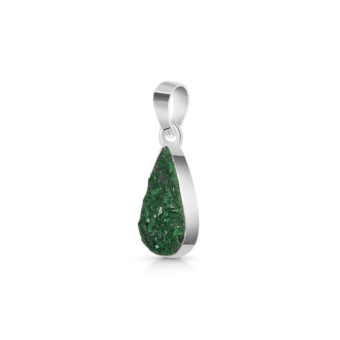 Uvarovite Druzy Pendant-(UVR-P-32.)