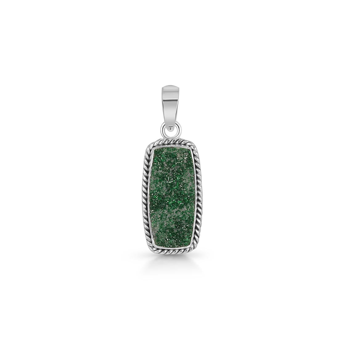 Uvarovite Druzy Pendant-(UVR-P-33.)