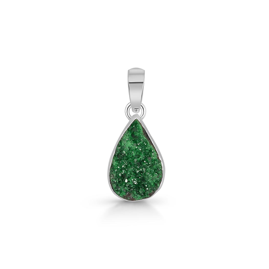 Uvarovite Druzy Pendant-(UVR-P-34.)