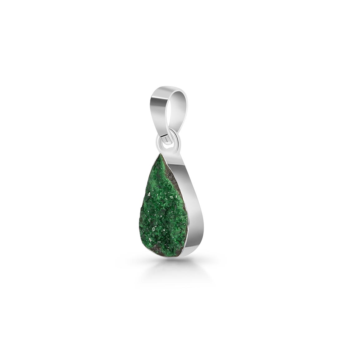 Uvarovite Druzy Pendant-(UVR-P-34.)