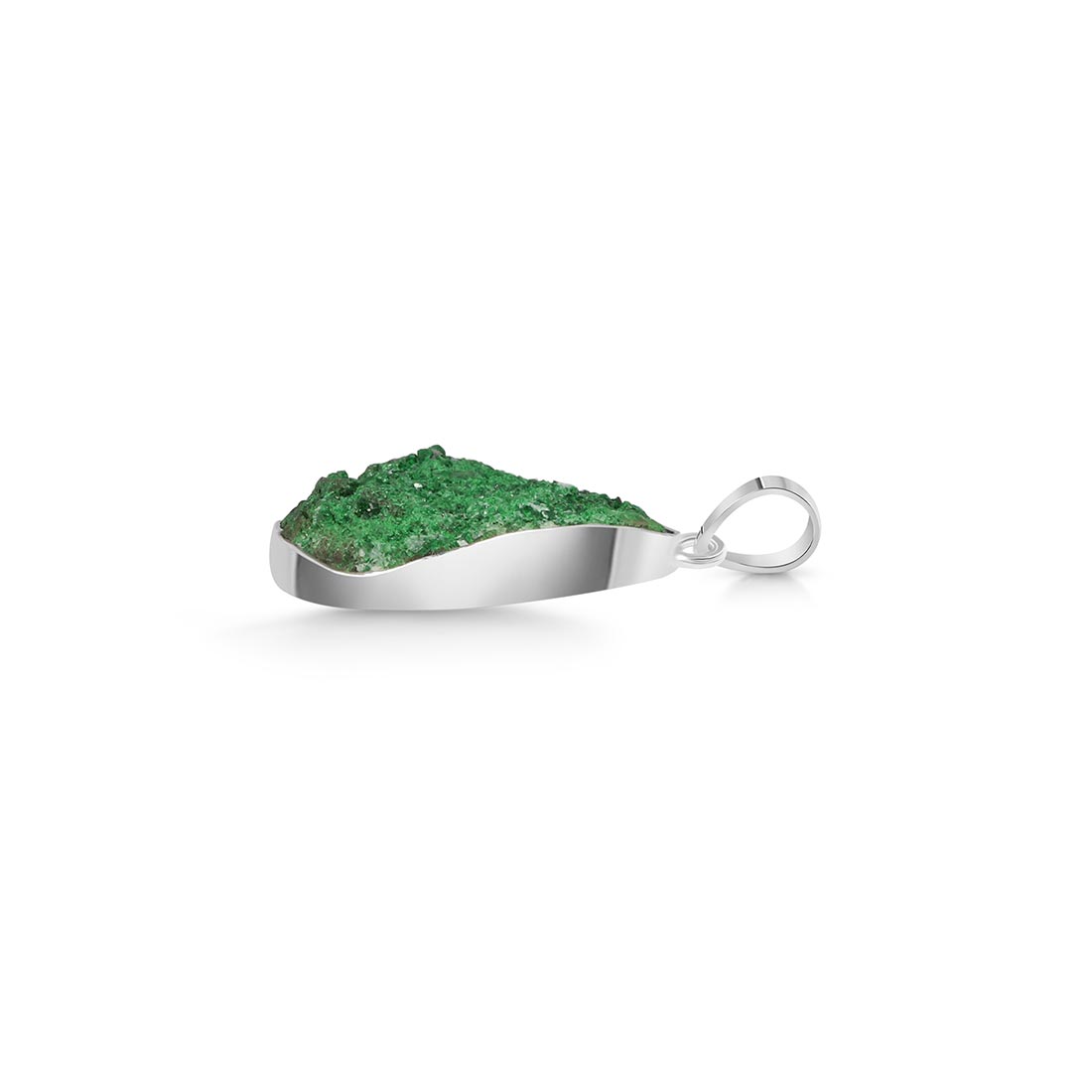 Uvarovite Druzy Pendant-(UVR-P-35.)