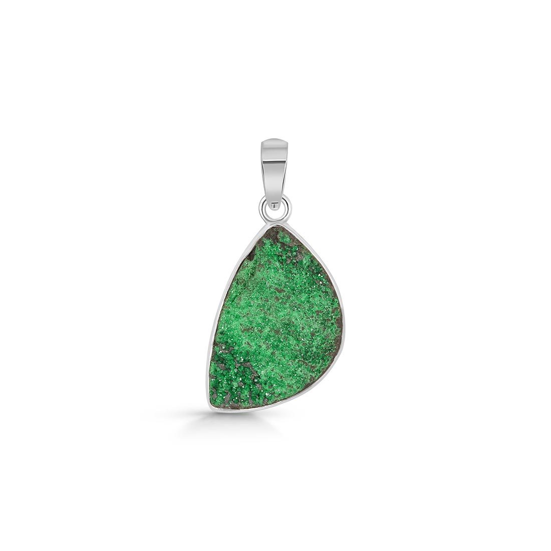 Uvarovite Druzy Pendant-(UVR-P-36.)