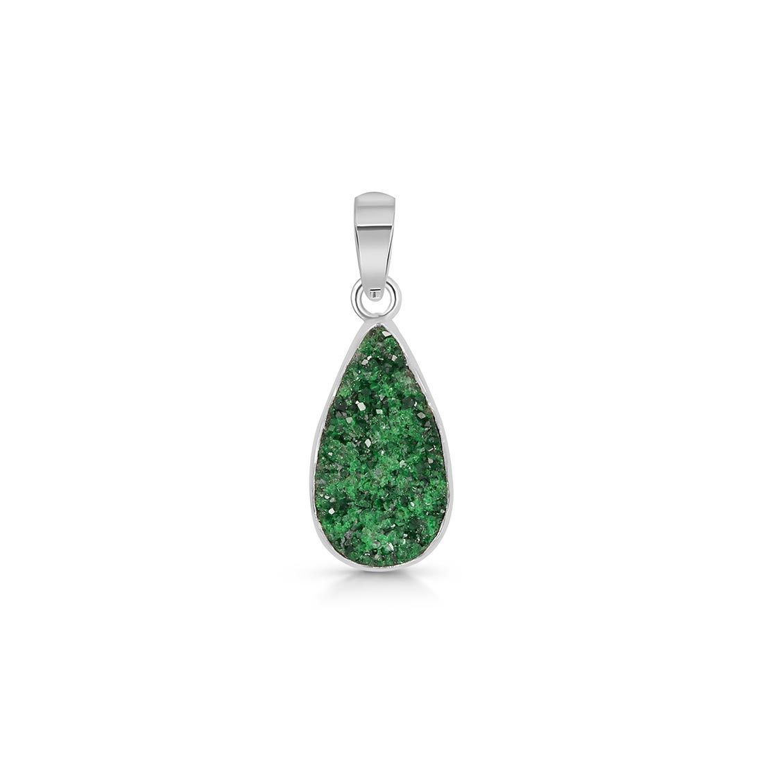 Uvarovite Druzy Pendant-(UVR-P-37.)