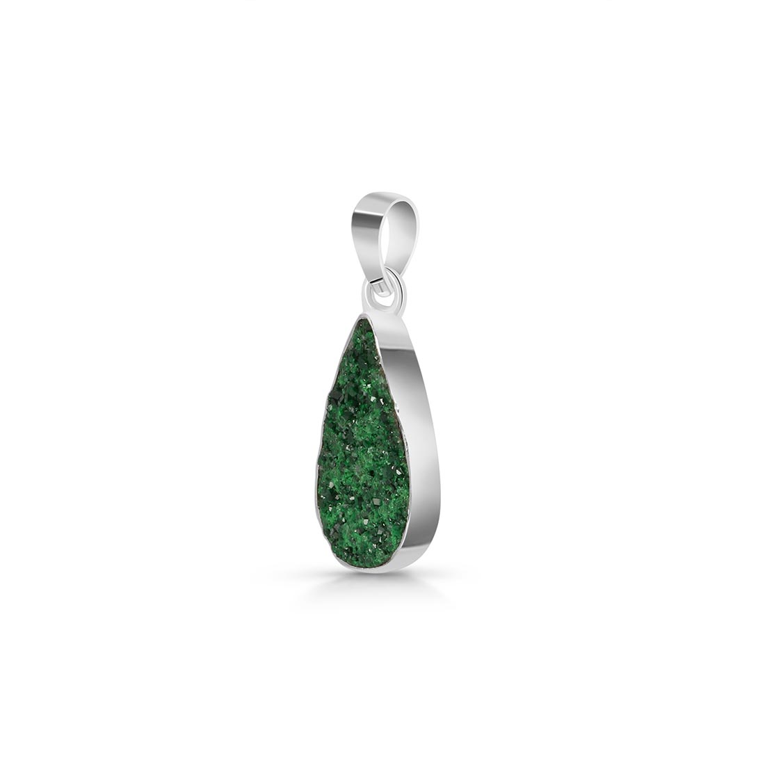 Uvarovite Druzy Pendant-(UVR-P-37.)