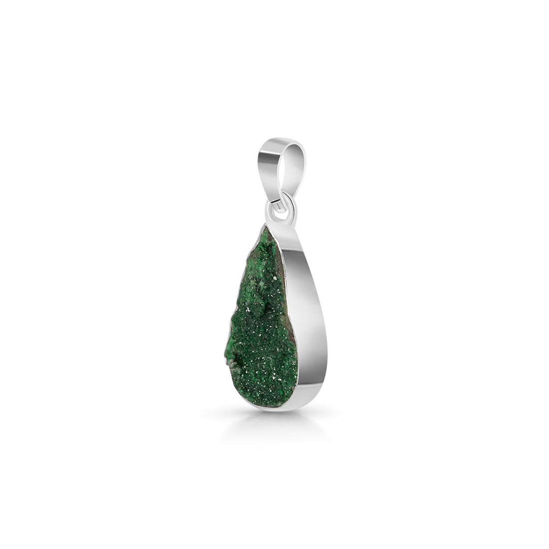 Uvarovite Druzy Pendant-(UVR-P-38.)