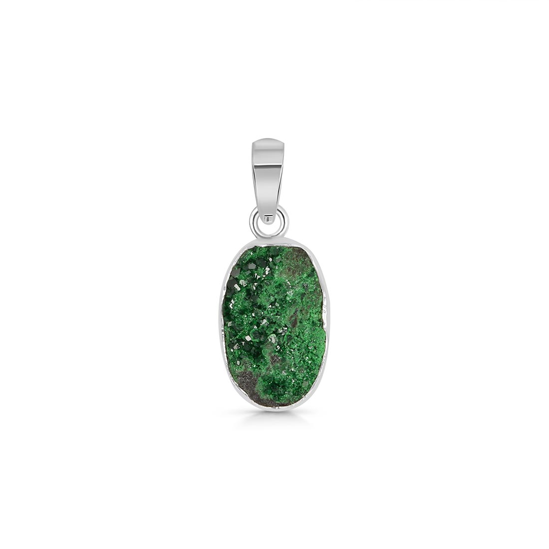 Uvarovite Druzy Pendant-(UVR-P-39.)