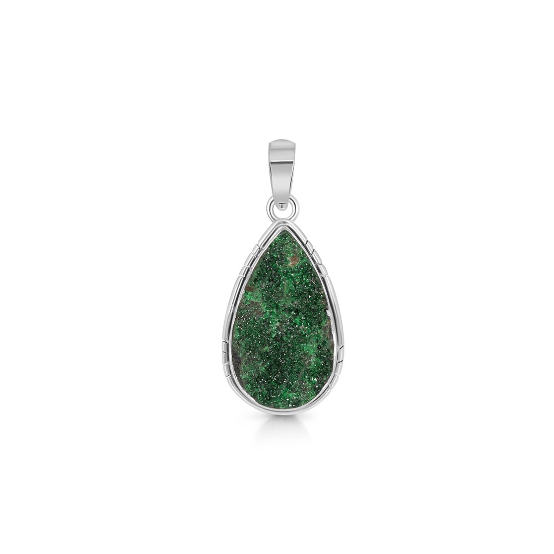 Uvarovite Druzy Pendant-(UVR-P-4.)